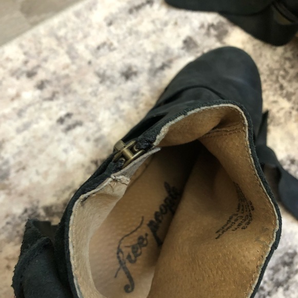 FREE PEOPLE × Blake Wrap Platform Boots Sandals Black Leather / EU 38 US 7.5 - Picture 13 of 16